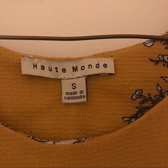 Cold Shoulder Flower Floral Dress Shirt - Picture 5 of 10